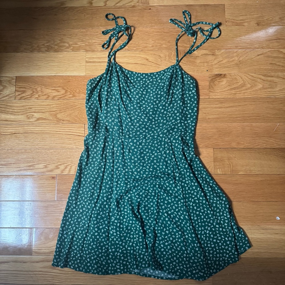 Reformation Bisque Dress Green Floral